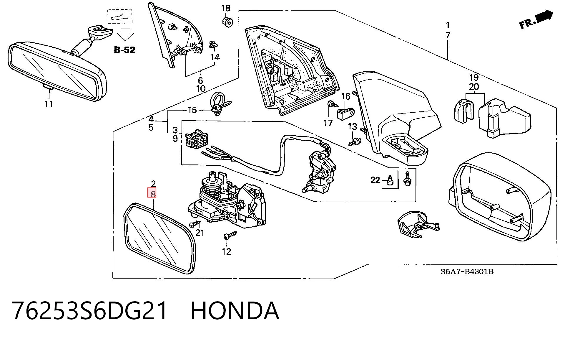 76253S6DG21 Honda