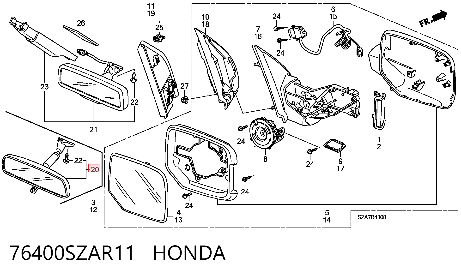 76400SZAR11 Honda