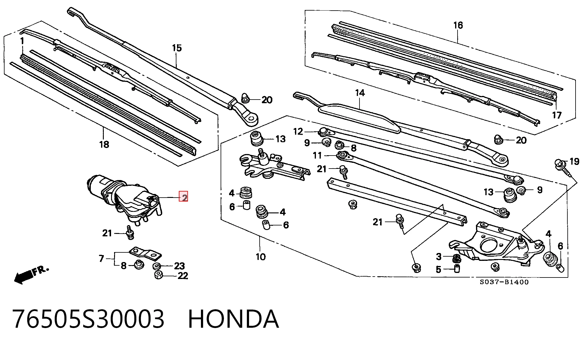 Motor de limpador pára-brisas do pára-brisas Honda CR-V  RD ao melhor preço