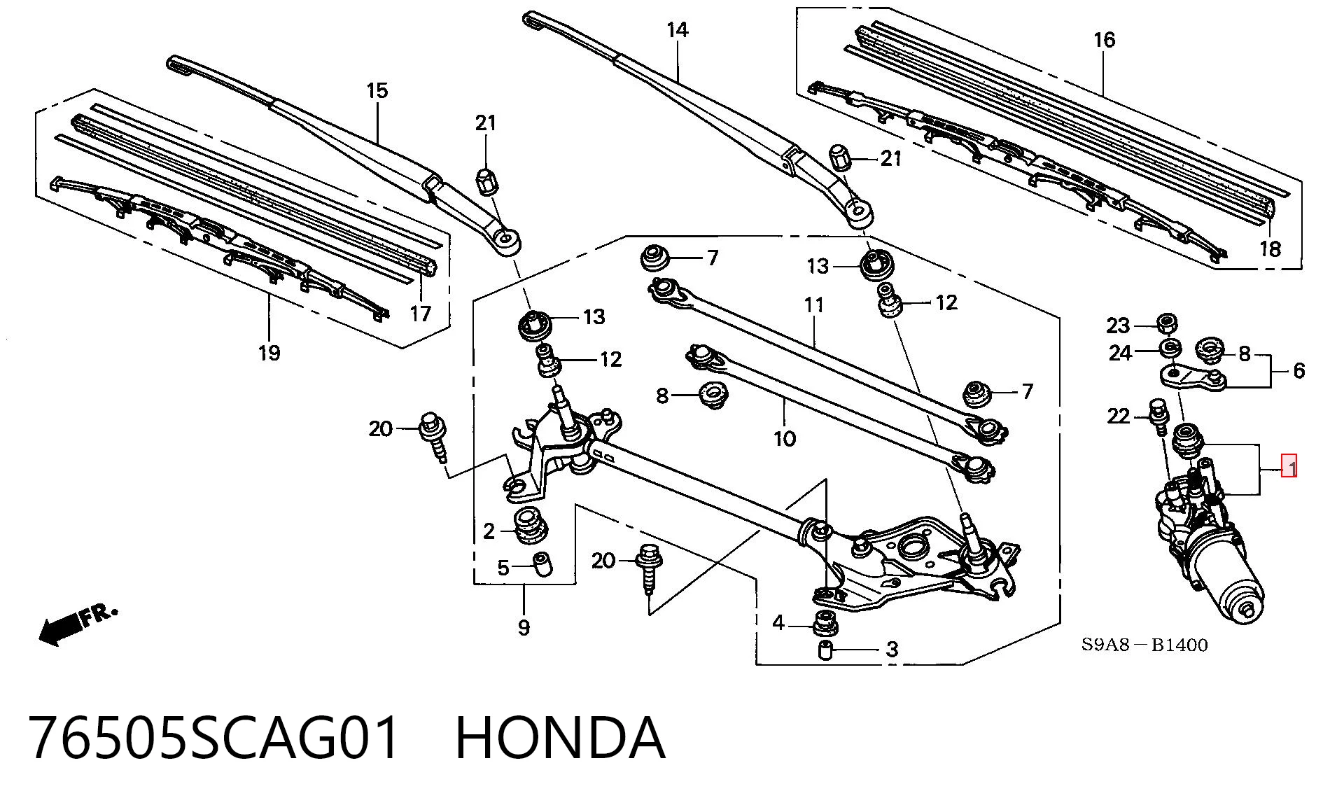 76505SCAG01 Honda