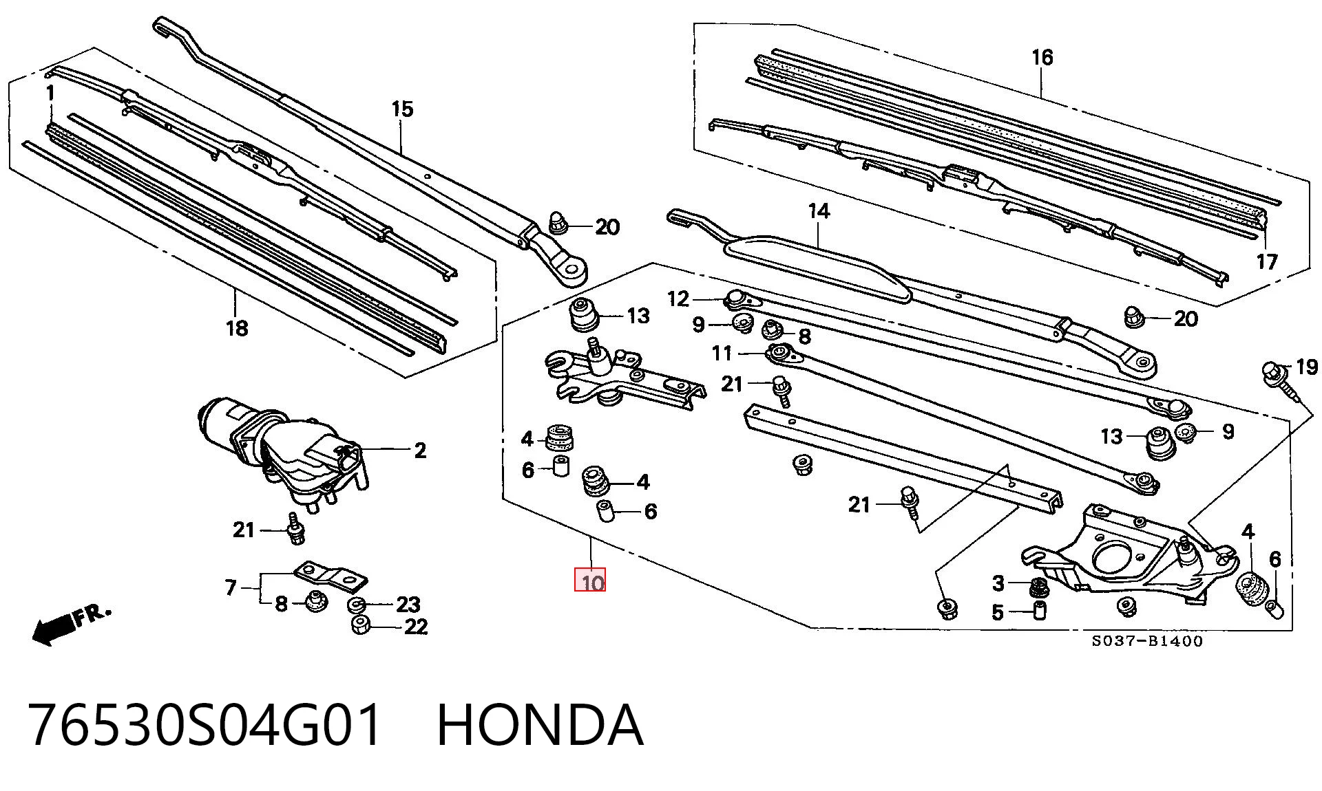 76530S04G01 Honda 