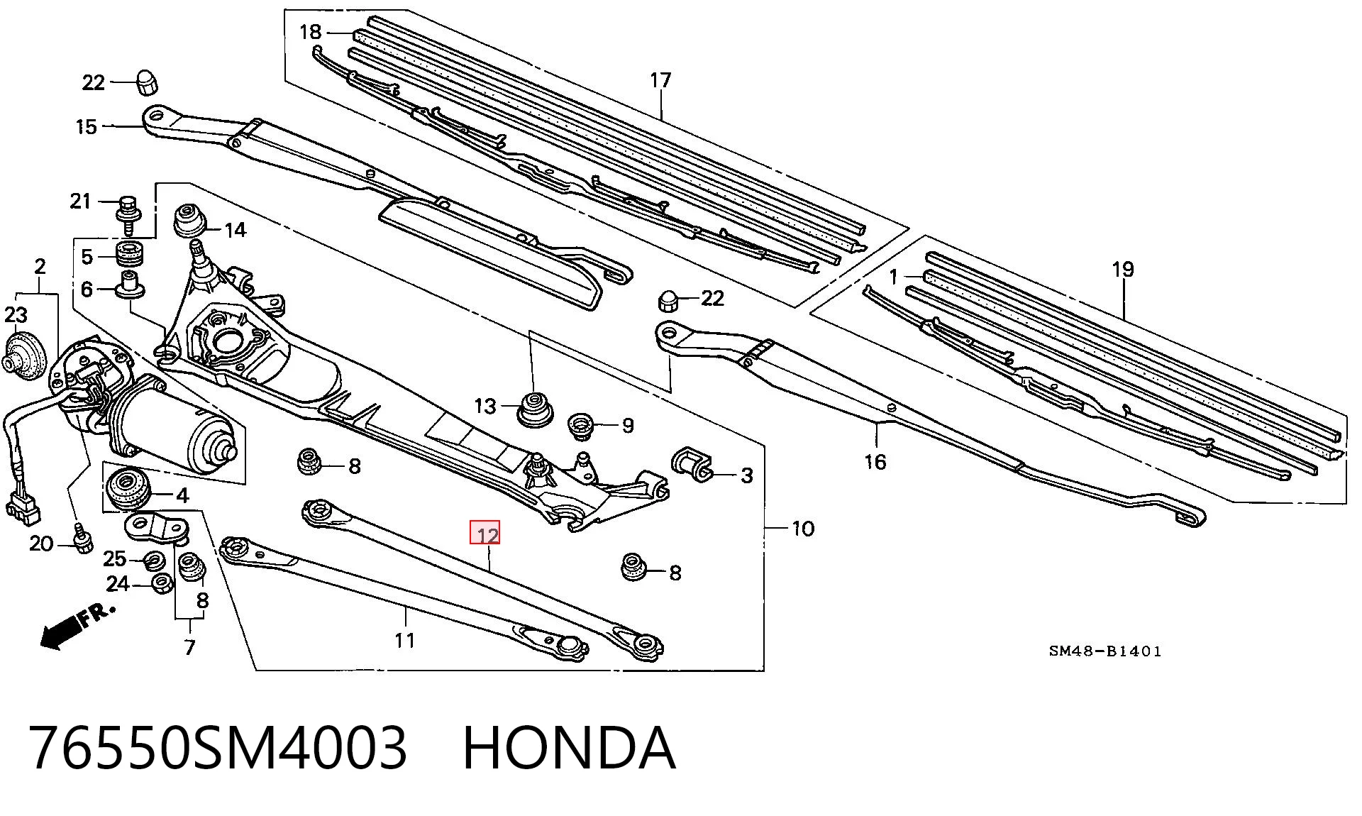 76550SM4003 Honda 