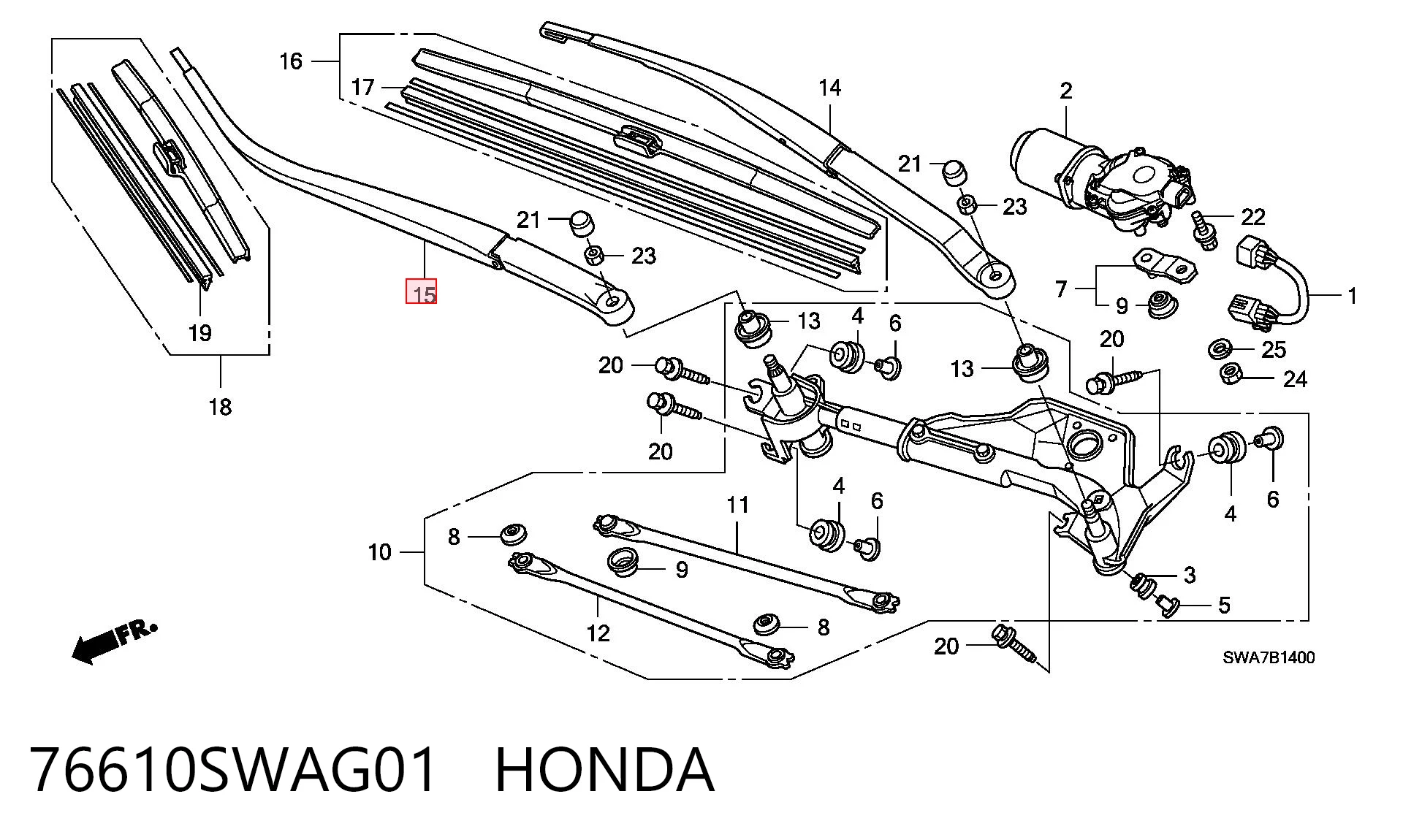 76610SWAG01 Honda