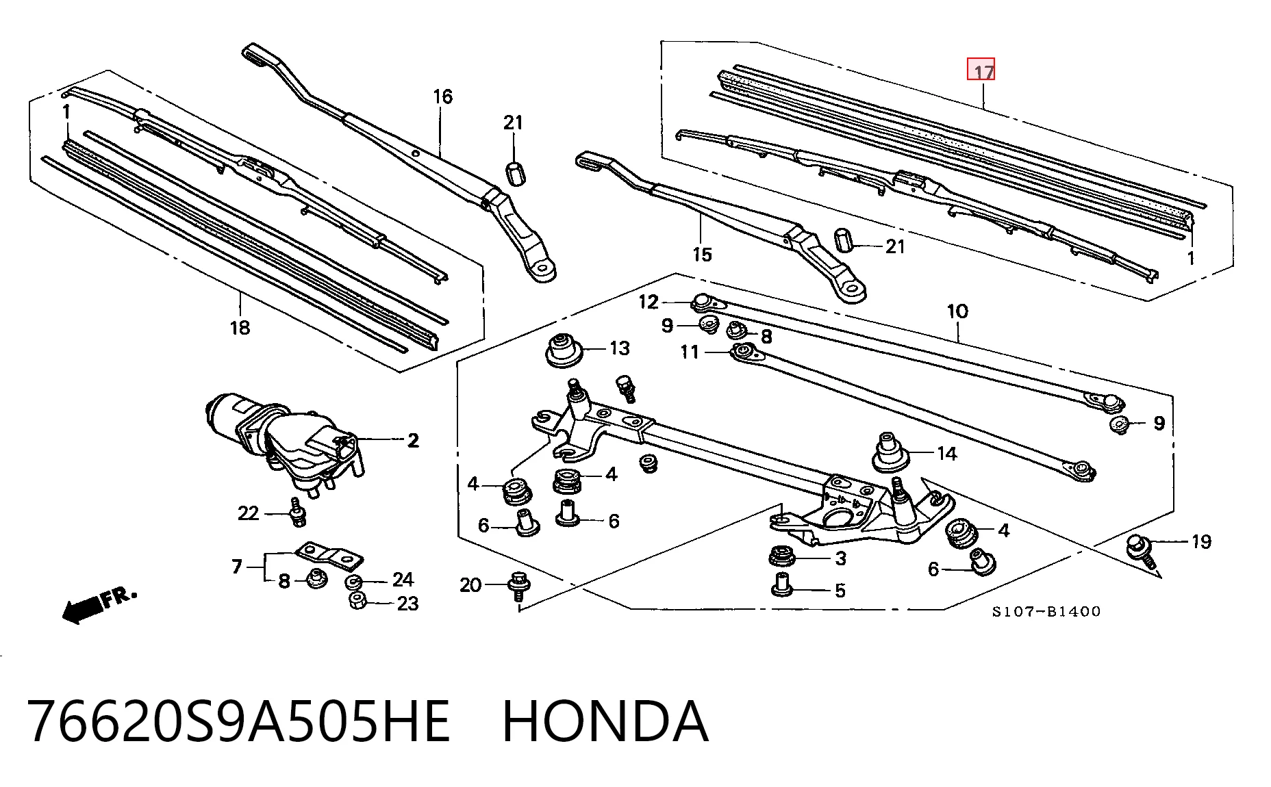 76620S9A505HE Honda