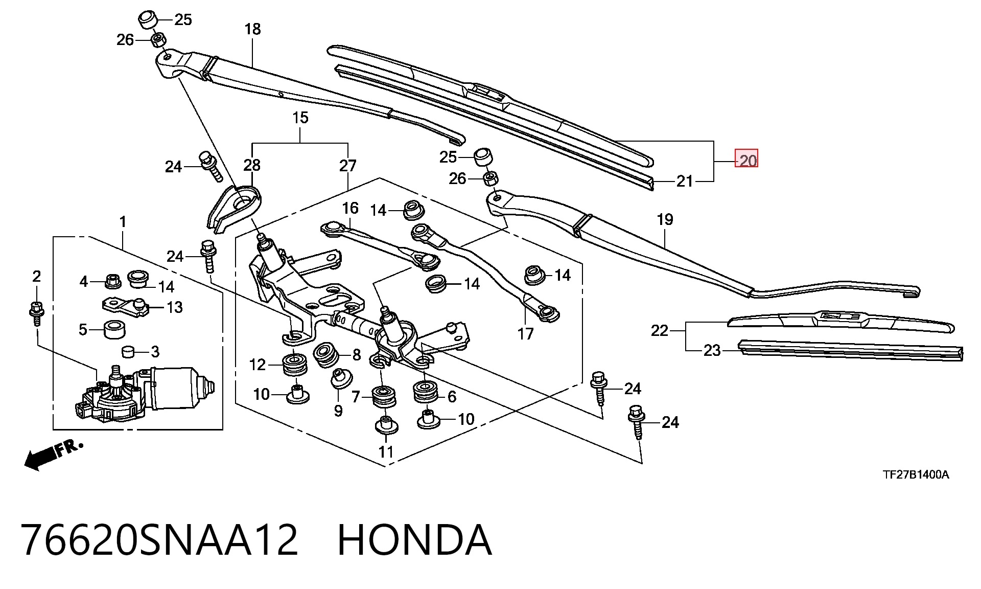 76620SNAA12 Honda