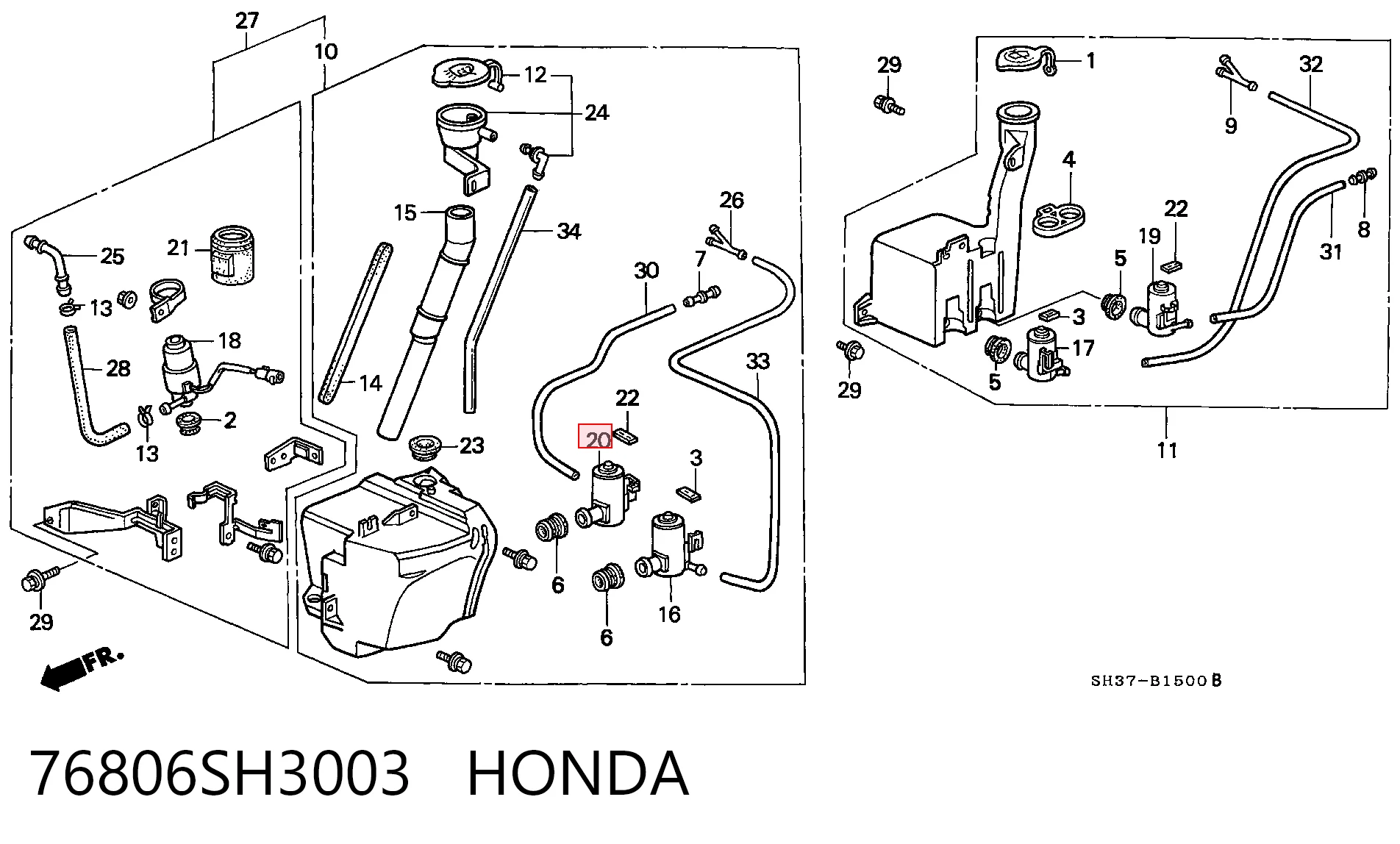 76806SH3003 Honda