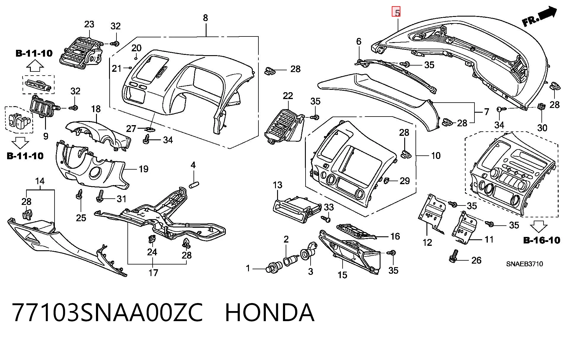 77103SNAA00ZC Honda