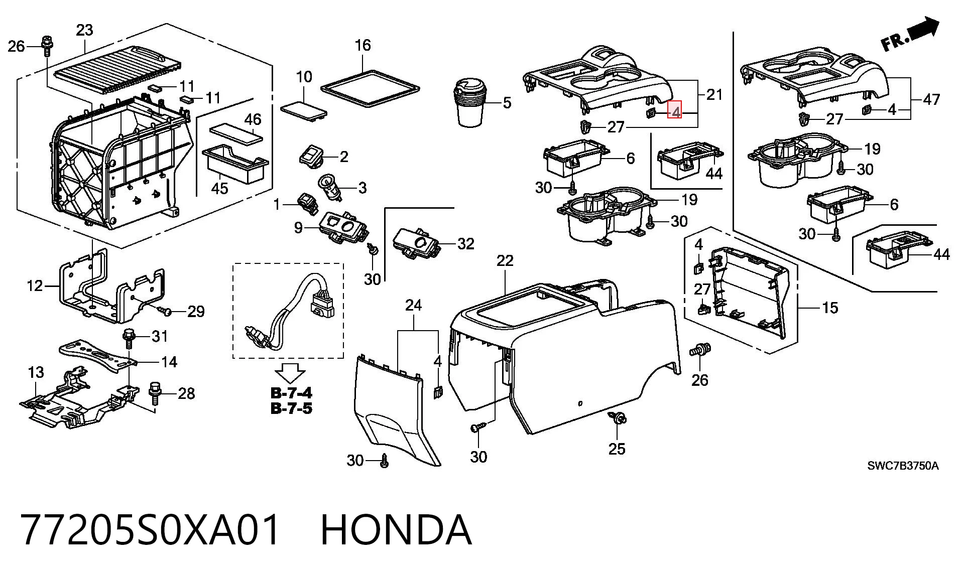77205S0XA01 Honda