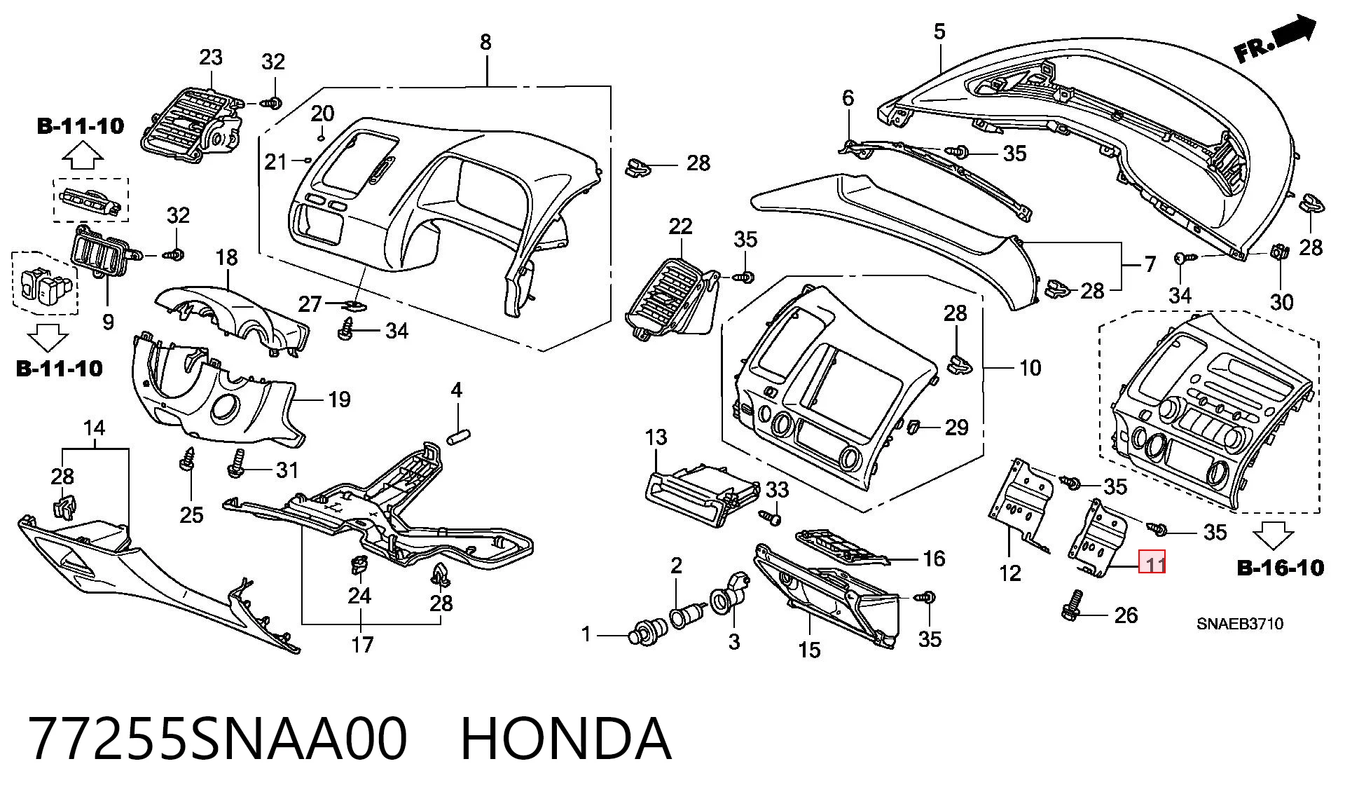 77255SNAA00 Honda