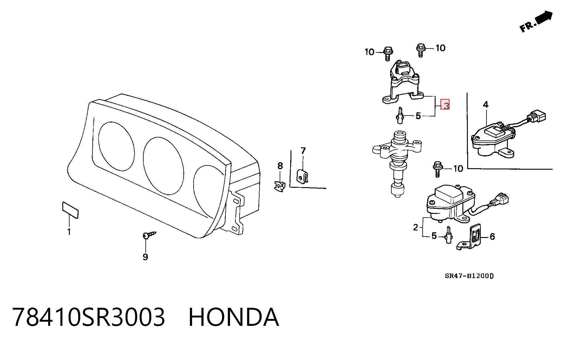 Sensor de velocidade para Honda Civic V EG, EH