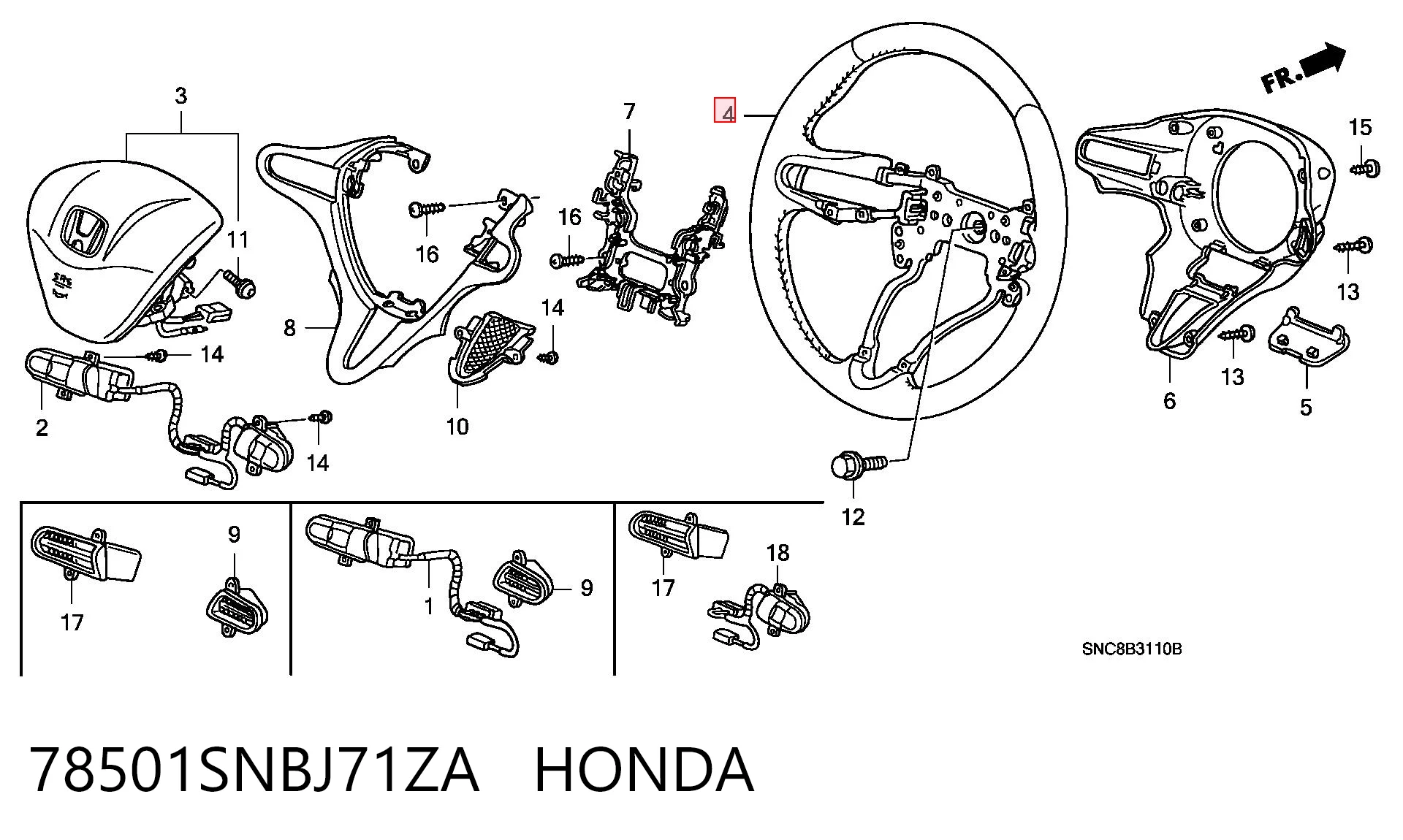 Volante Honda Civic VIII FD, FA ao melhor preço