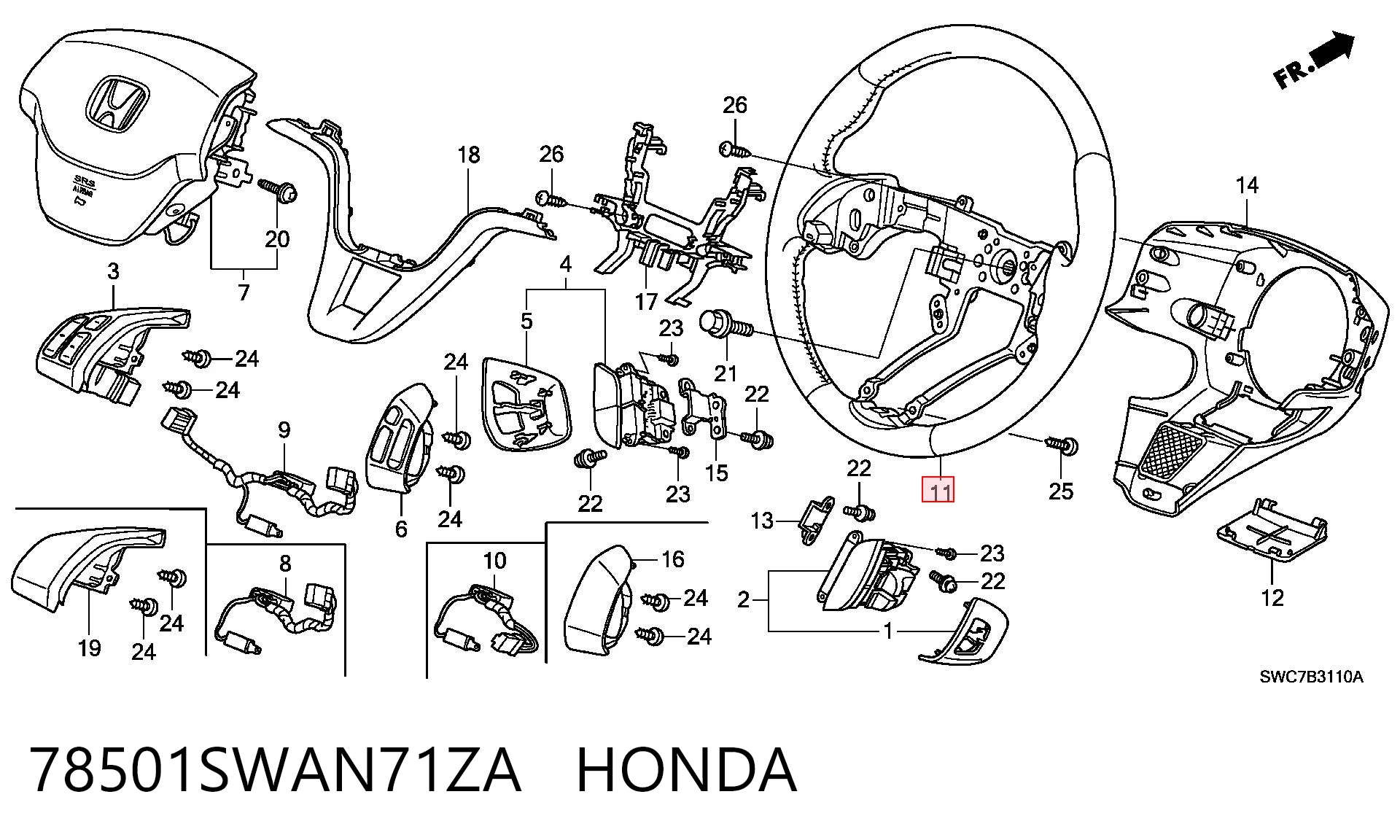 78501SWAN71ZA Honda Volante