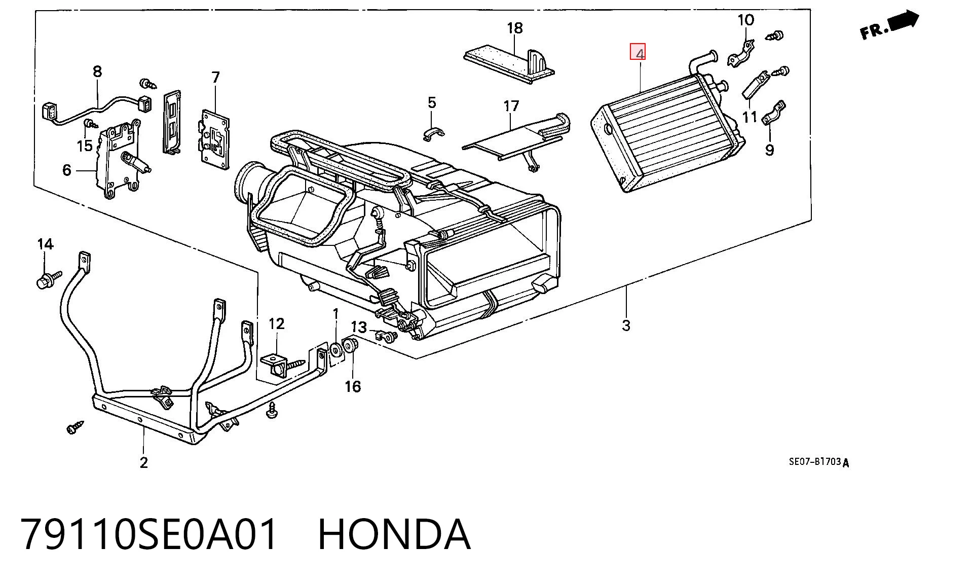 Radiador de forno (de aquecedor) Honda Accord III CA4, CA5 ao melhor preço