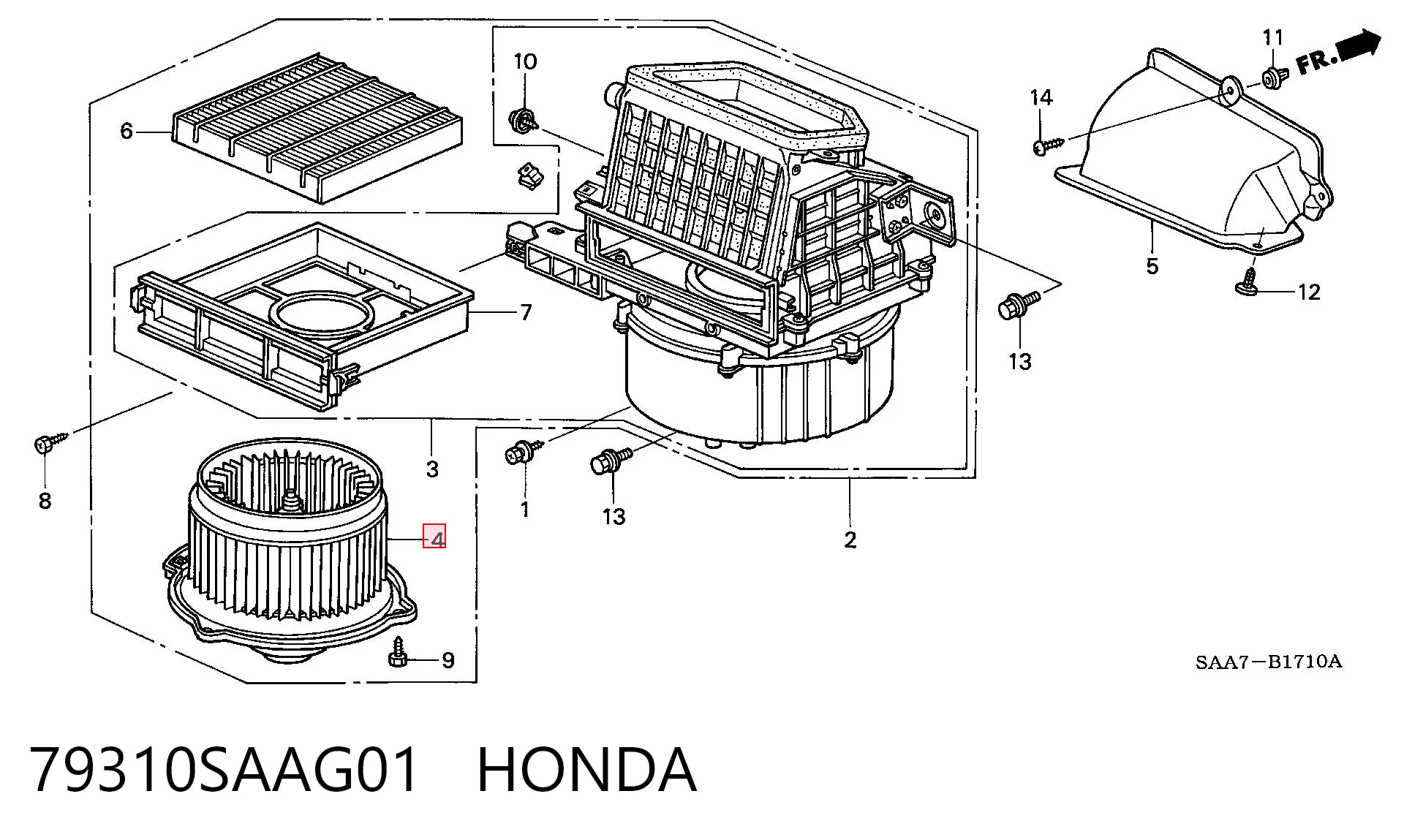 Compre Motor de ventilador de forno (de aquecedor de salão) Honda Jazz 