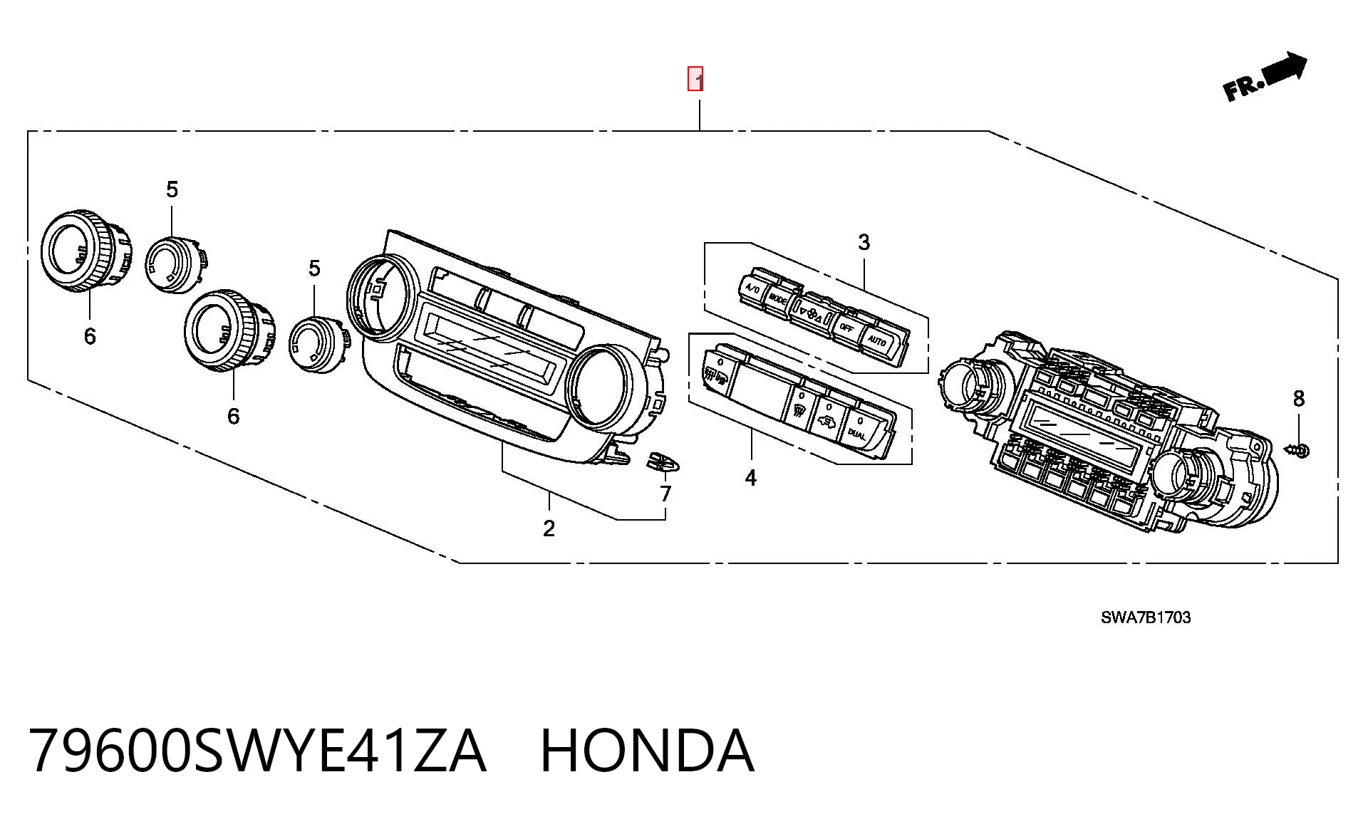 Unidade de controlo dos modos de aquecimento/condicionamento Honda CR-V  RE ao melhor preço