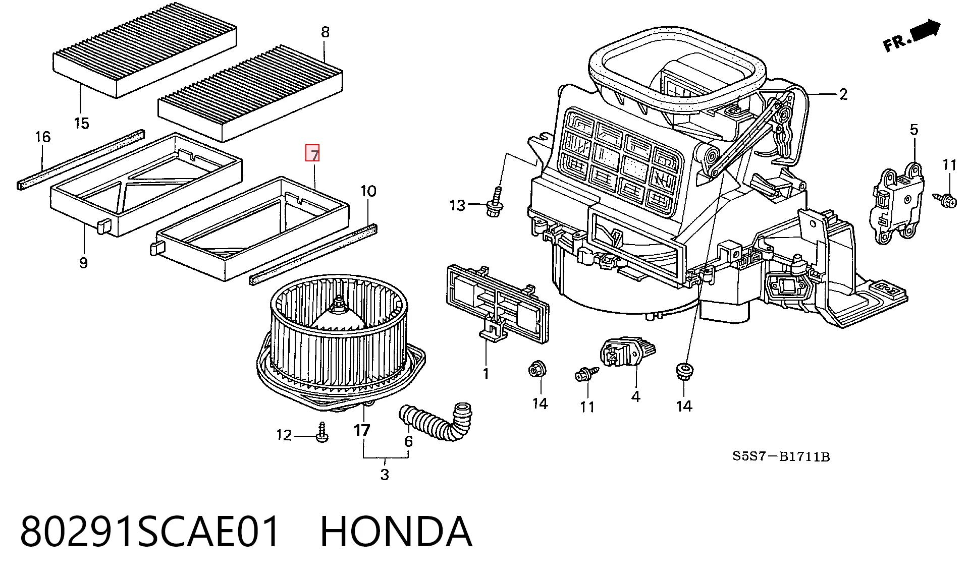 80291SCAE01 Honda