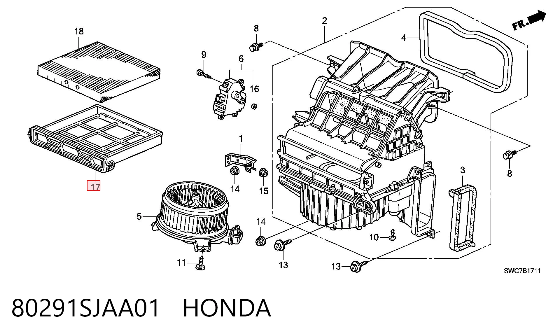 80291SJAA01 Honda