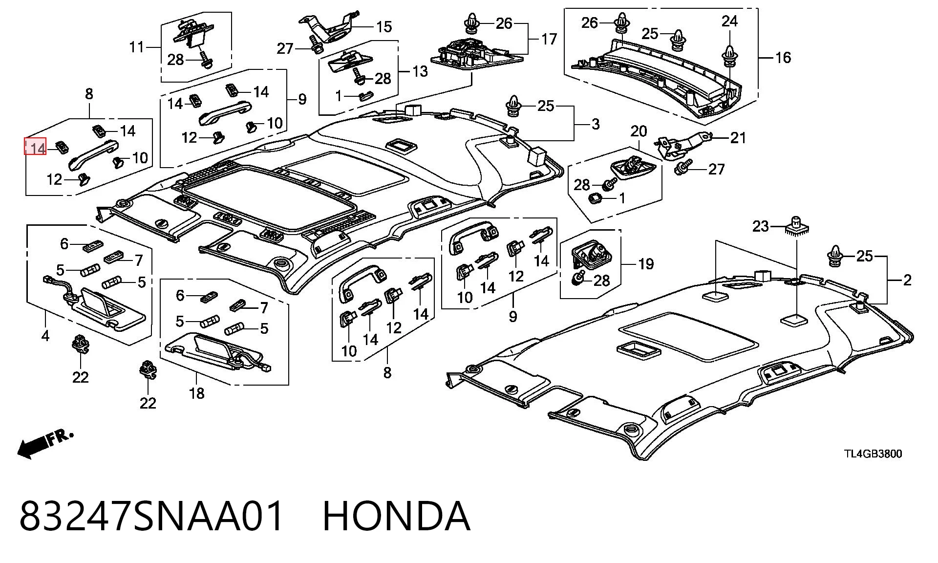 83247SNAA01 Honda
