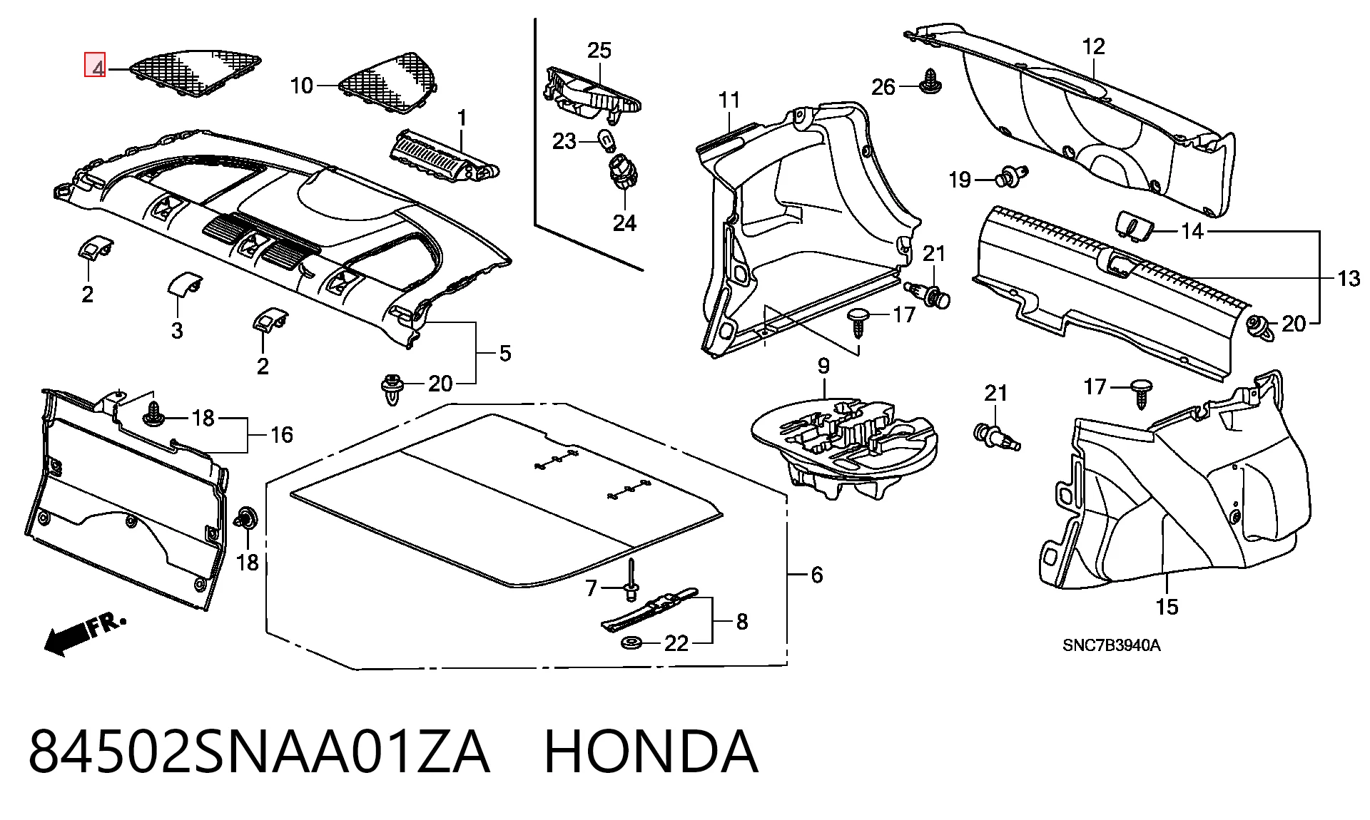 84502SNAA01ZA Honda