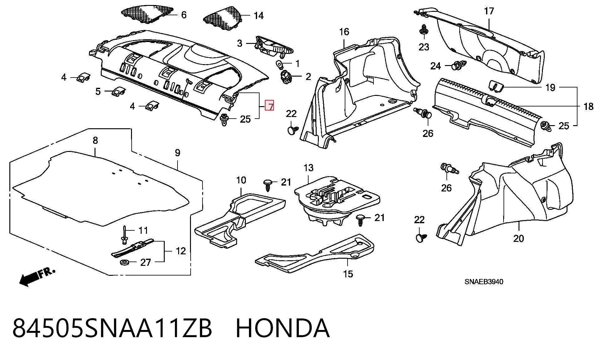 84505SNAA11ZB Honda