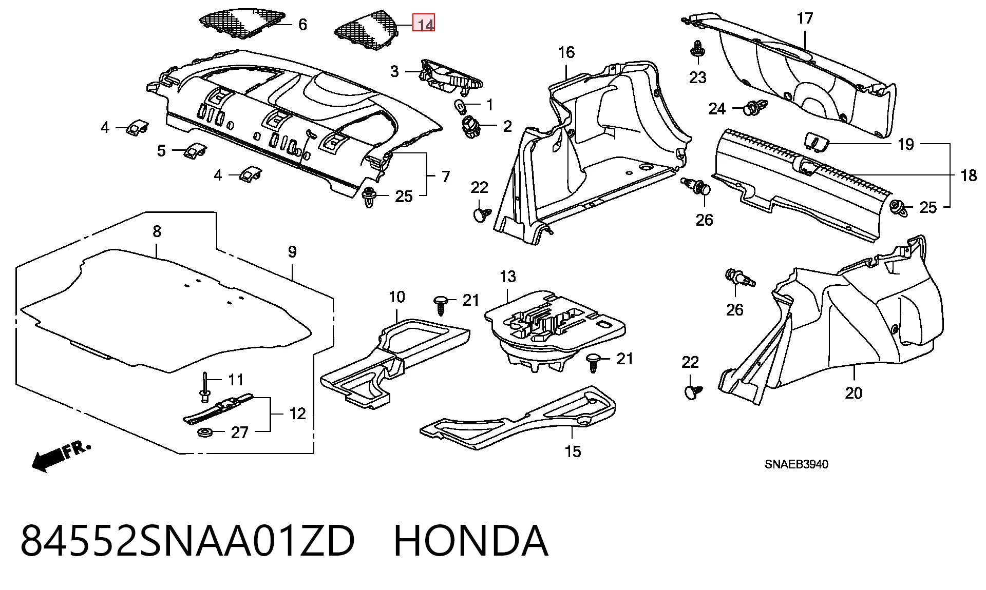 84552SNAA01ZD Honda