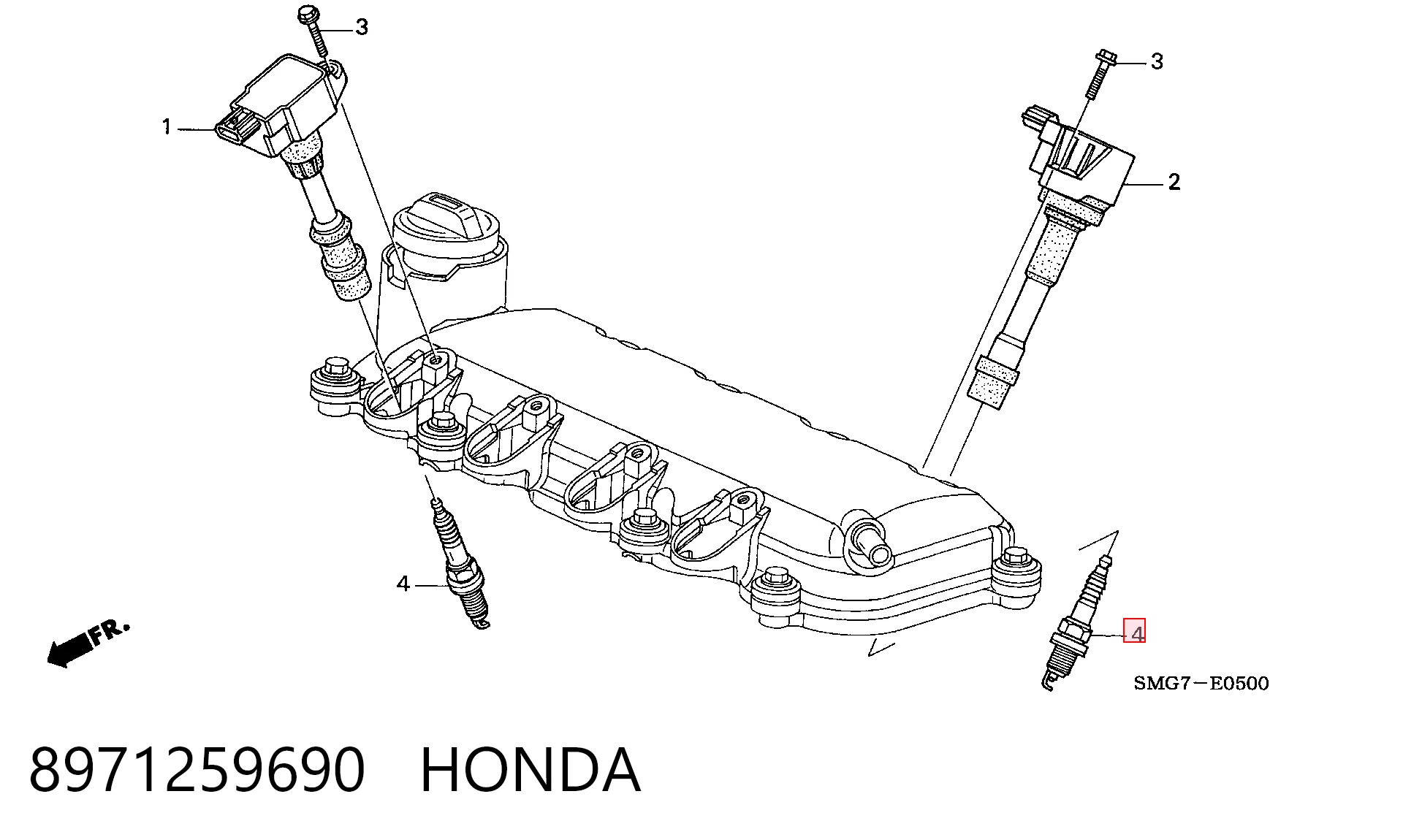 Vela de ignição 8971259690 Isuzu