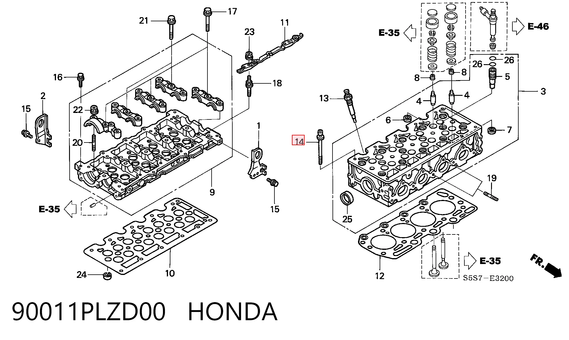 Parafuso de cabeça de motor (CBC) para Opel Corsa C F08