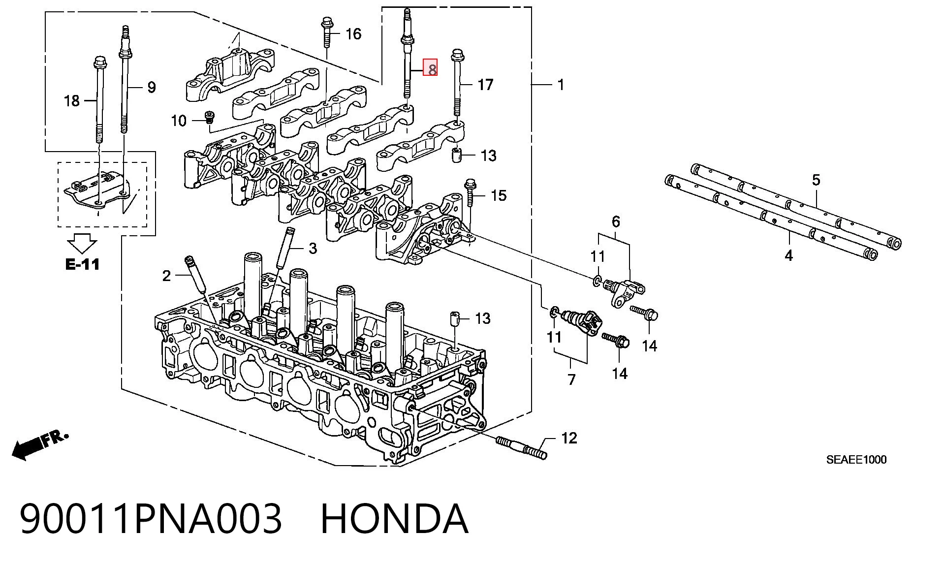 90011PNA003 Honda Parafuso da tampa de válvulas CBC