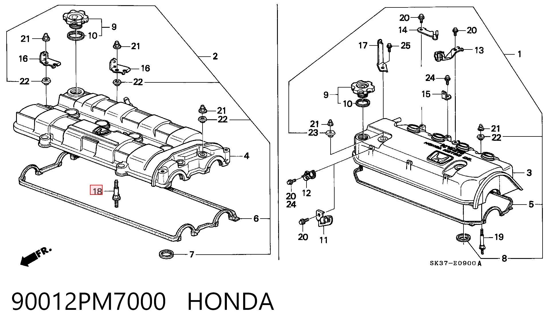 90012PM7000 Honda 