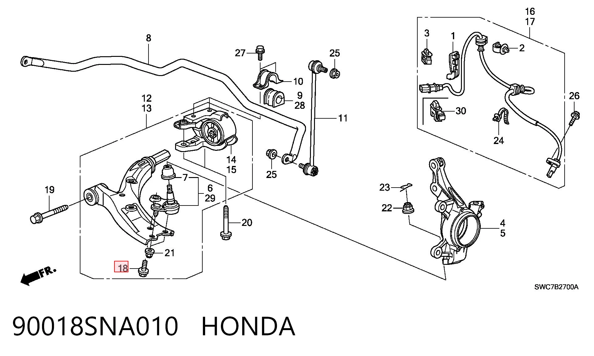 90018SNA010 Honda