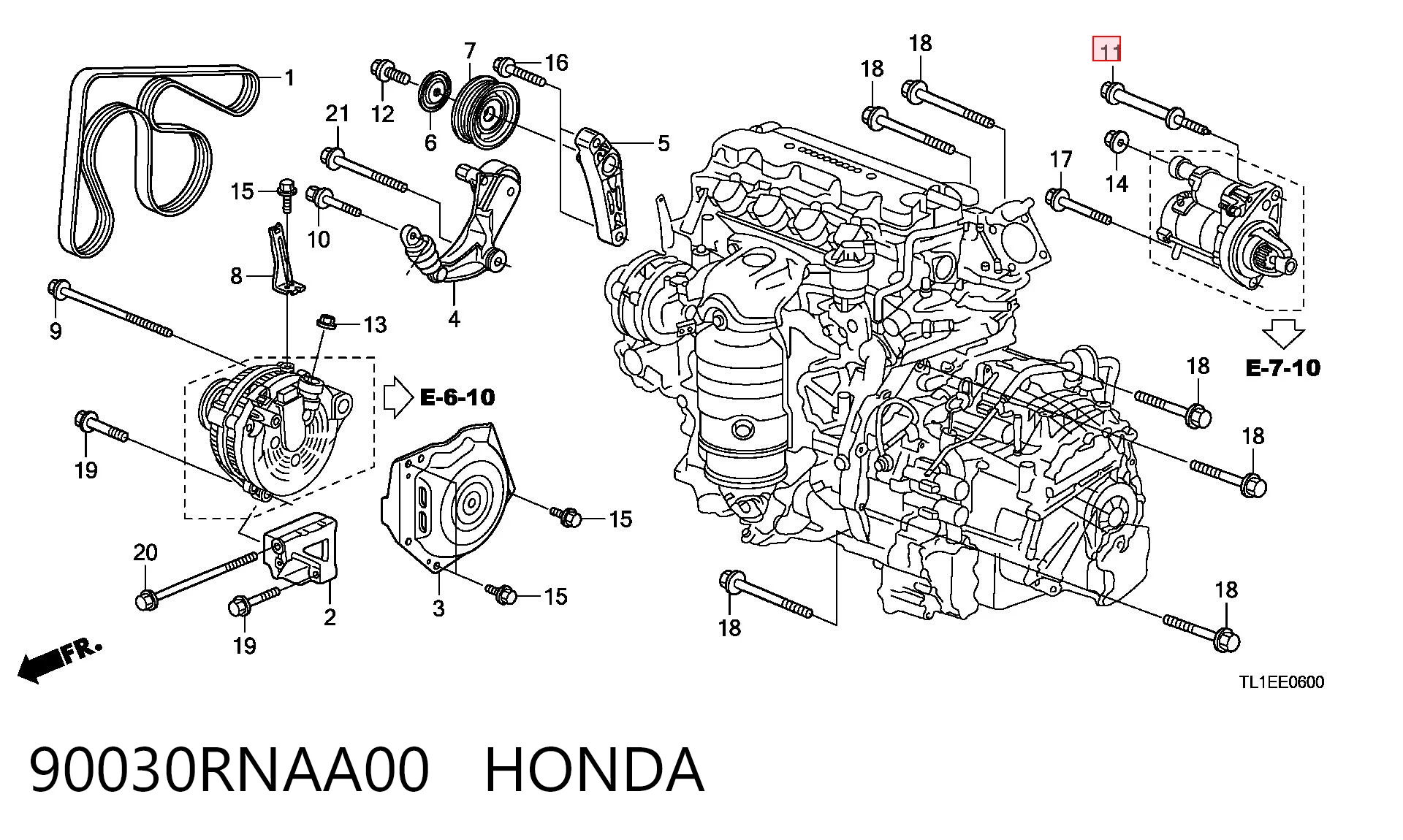 90030RNAA00 Honda 