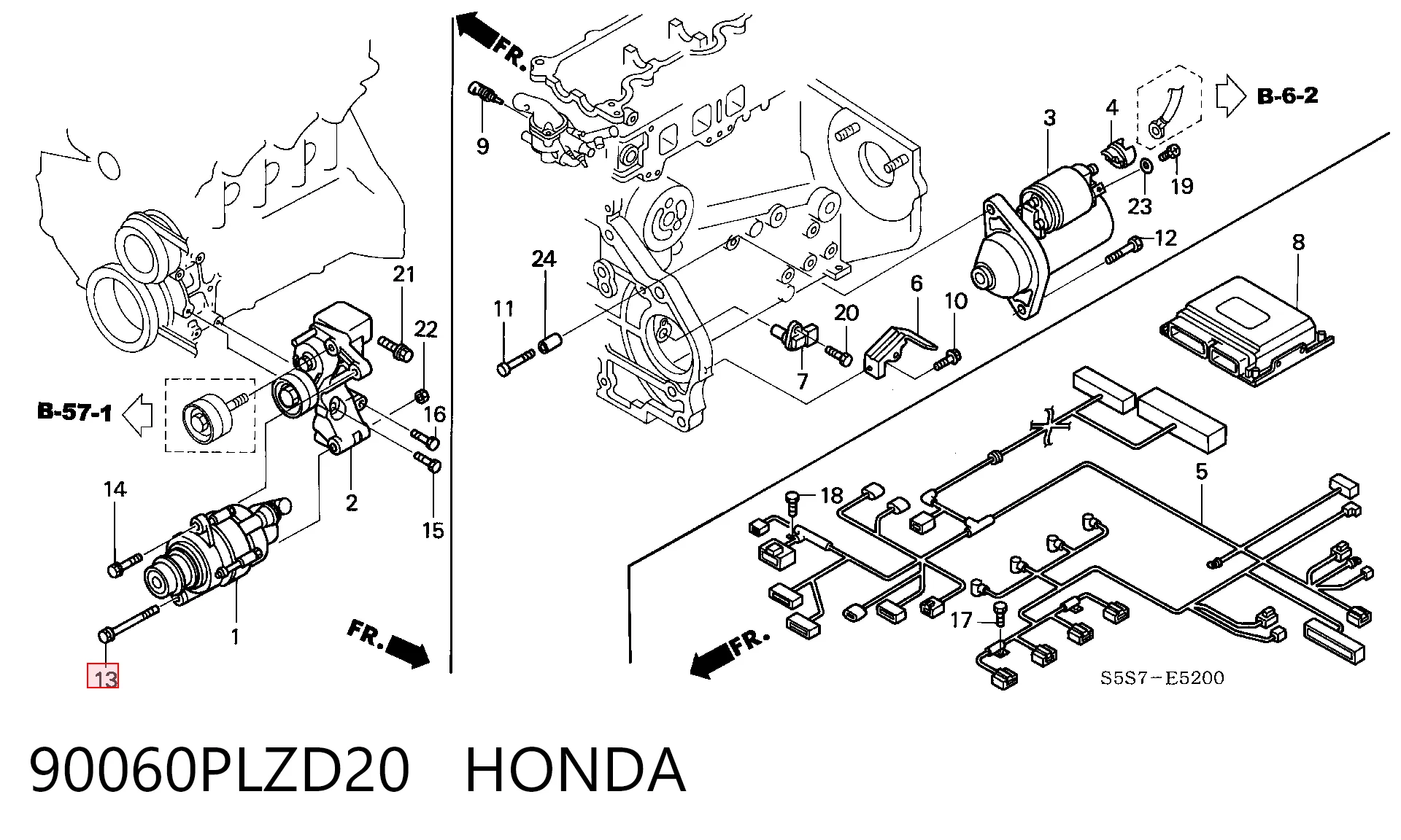 90060PLZD20 Honda