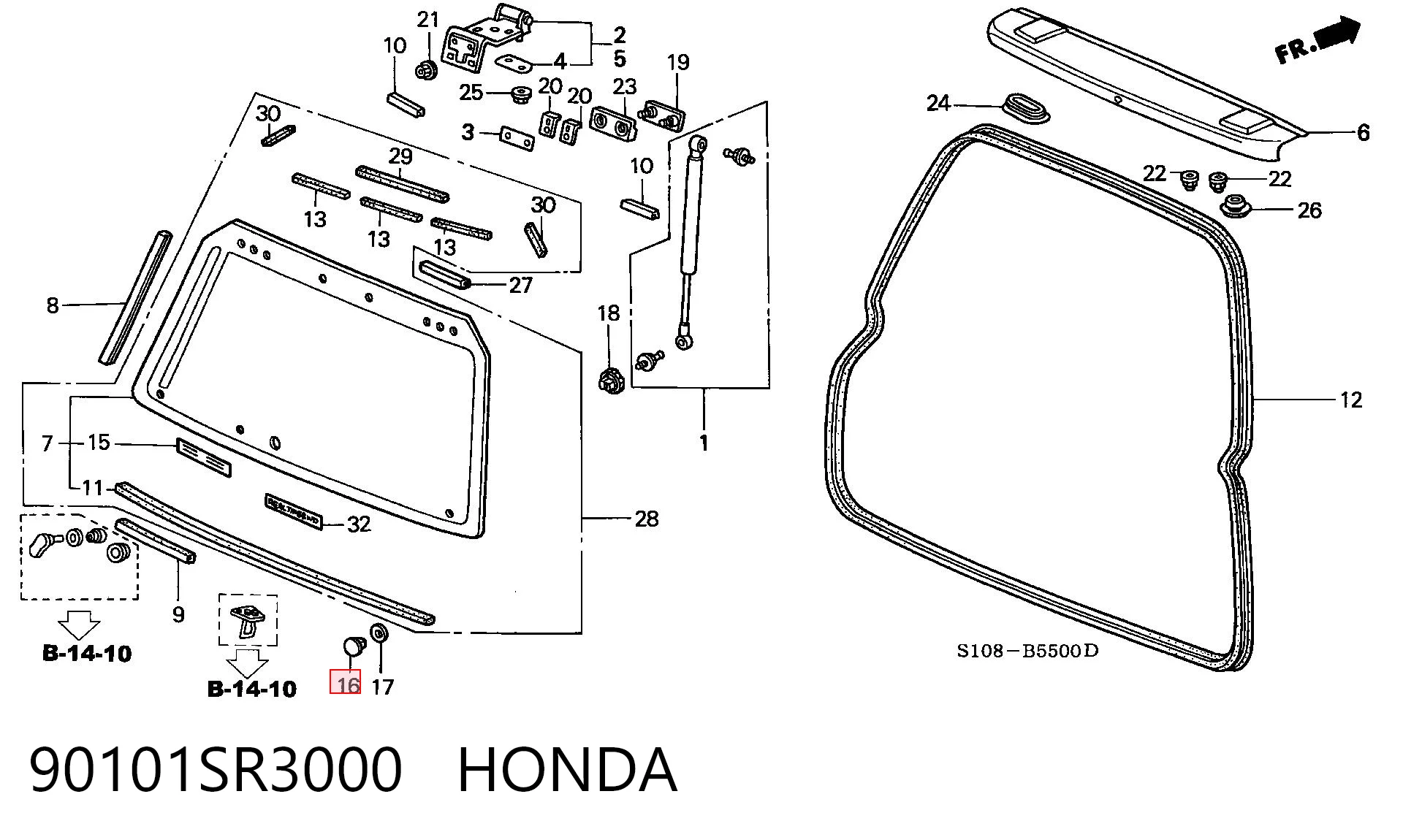 90101SR3000 Honda 