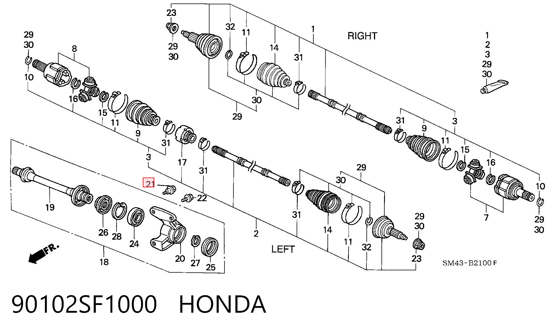 90102SF1000 Honda 