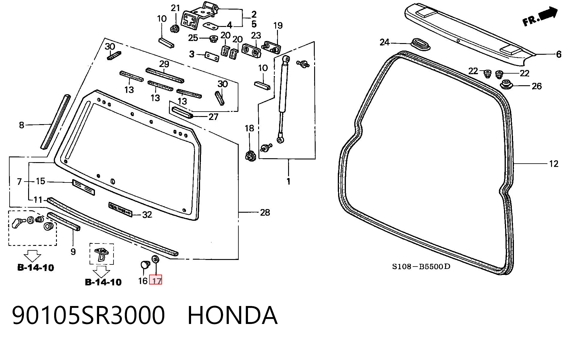 90105SR3000 Honda 