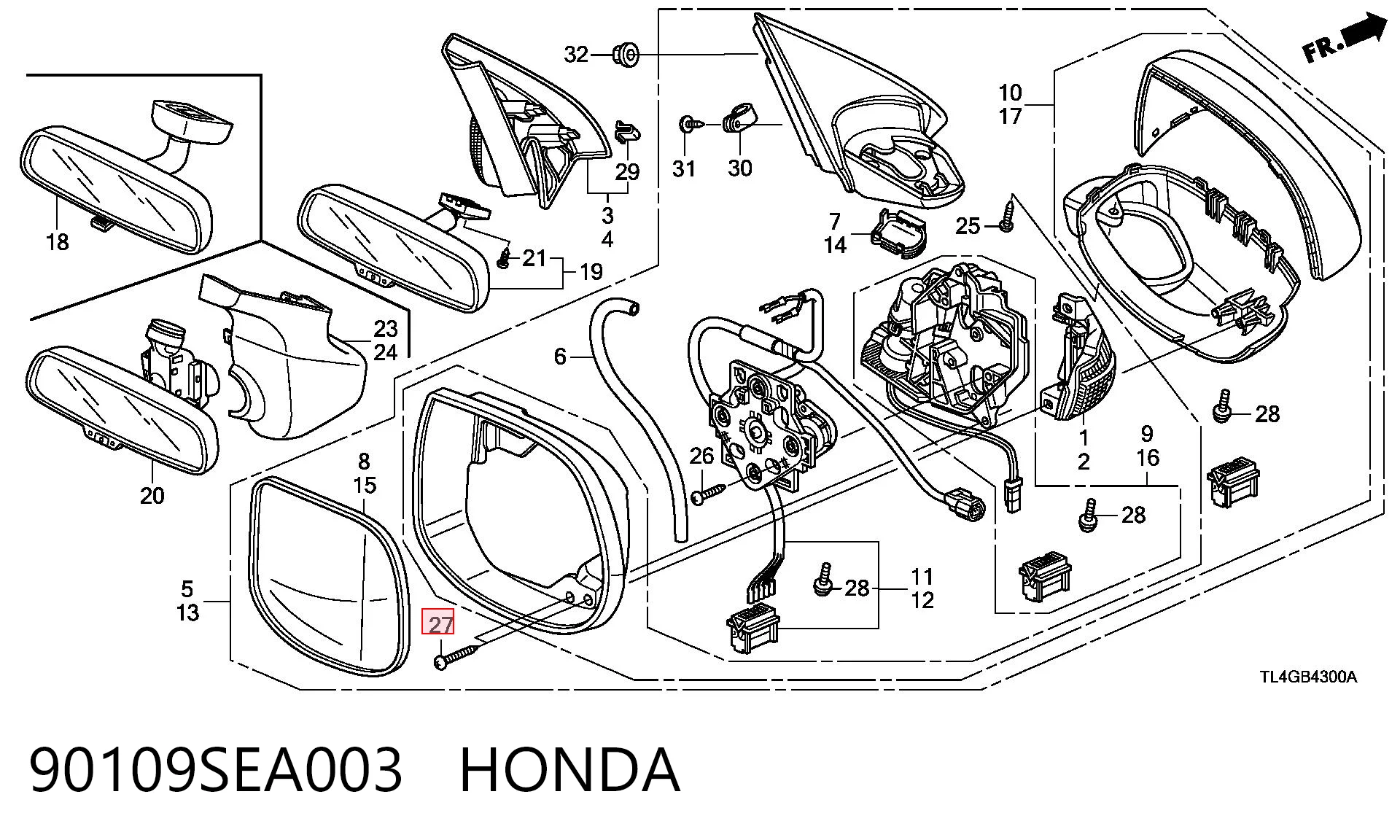 90109SEA003 Honda