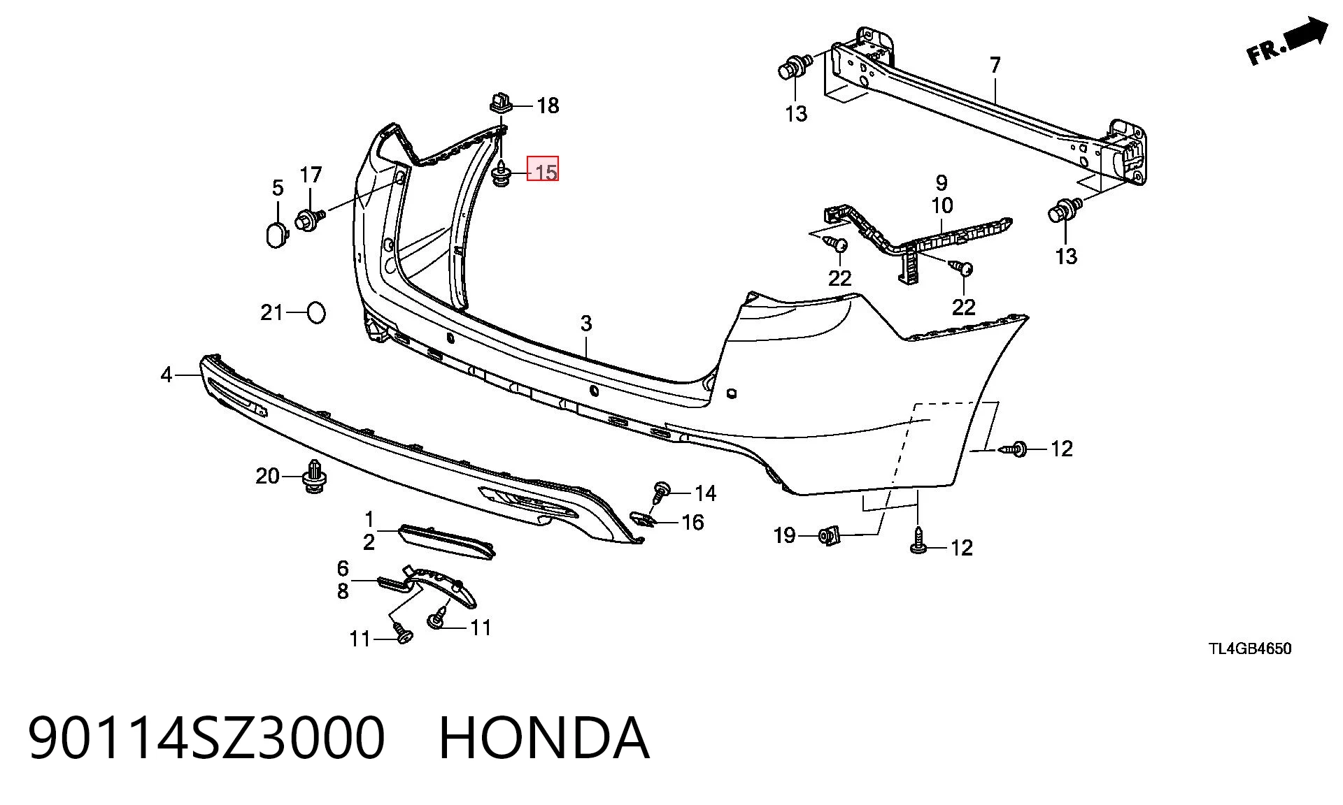 90114SZ3000 Honda 