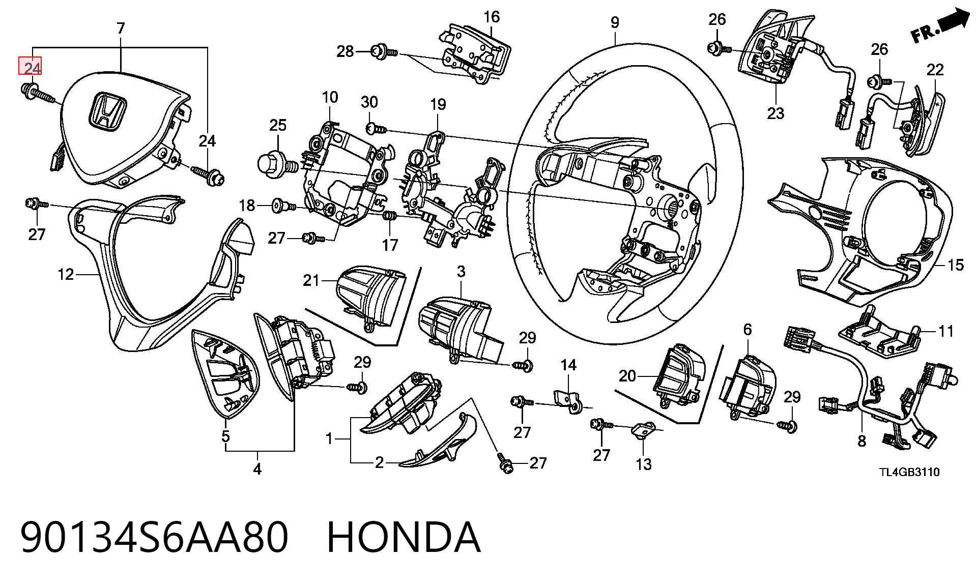 90134S6AA80 Honda