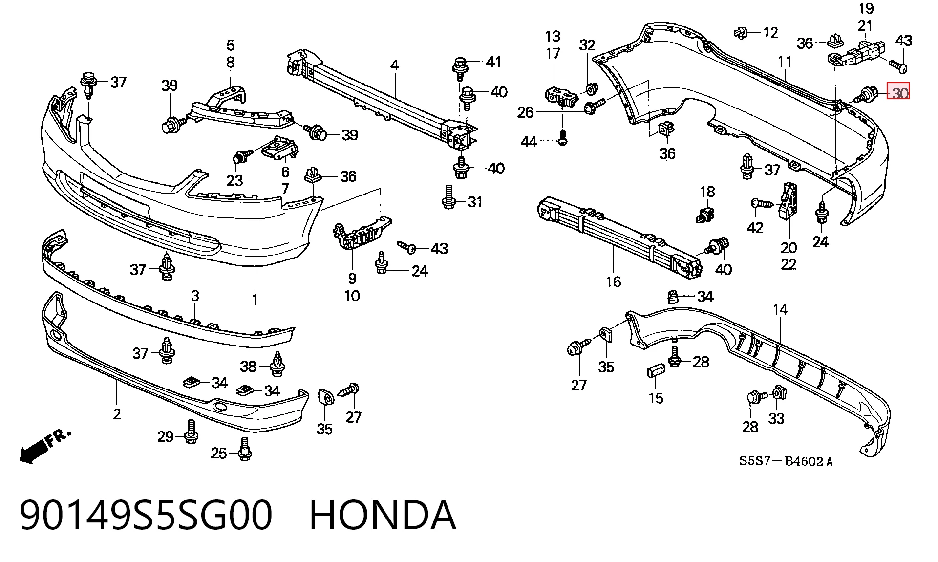 90149S5SG00 Honda