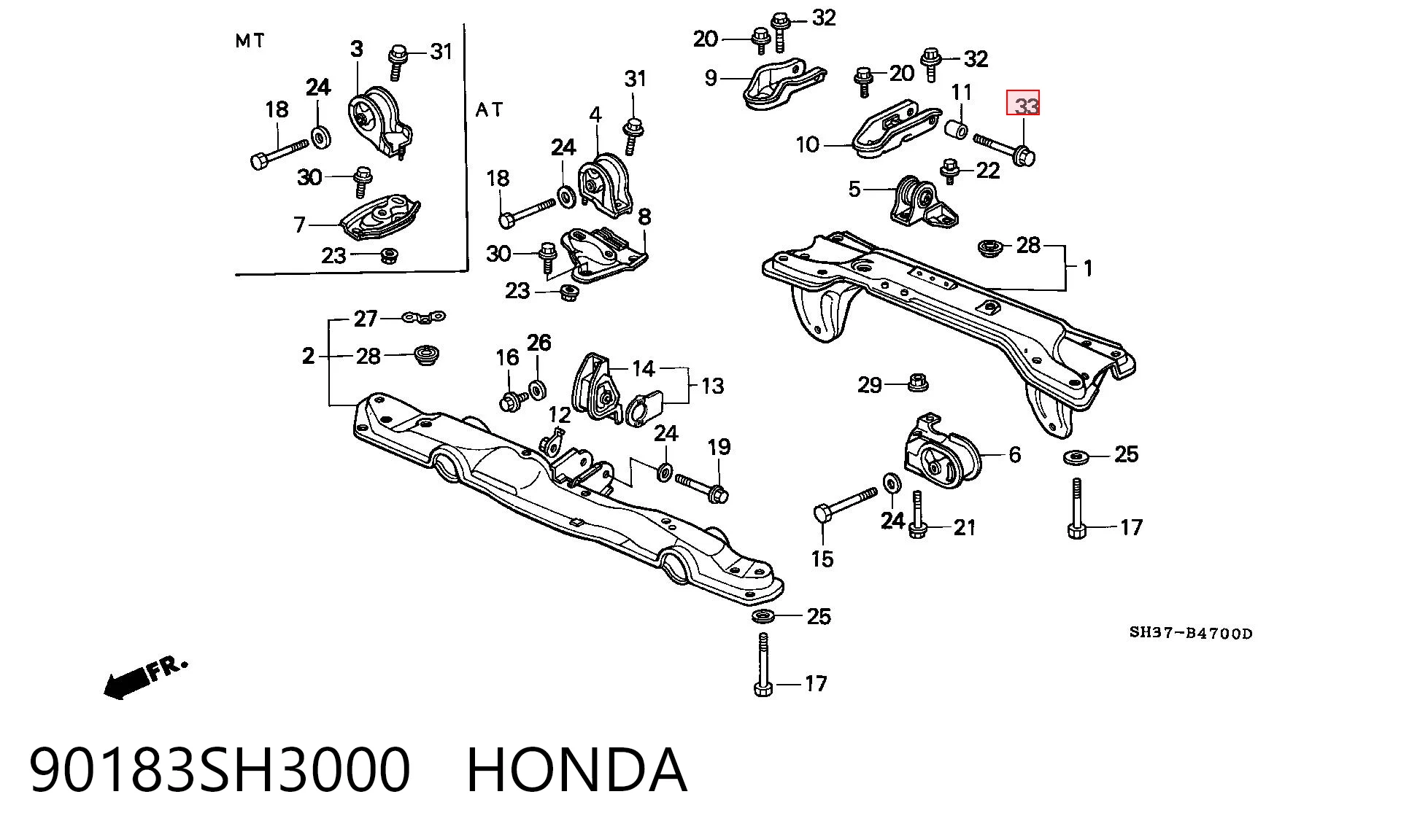 90183SH3000 Honda