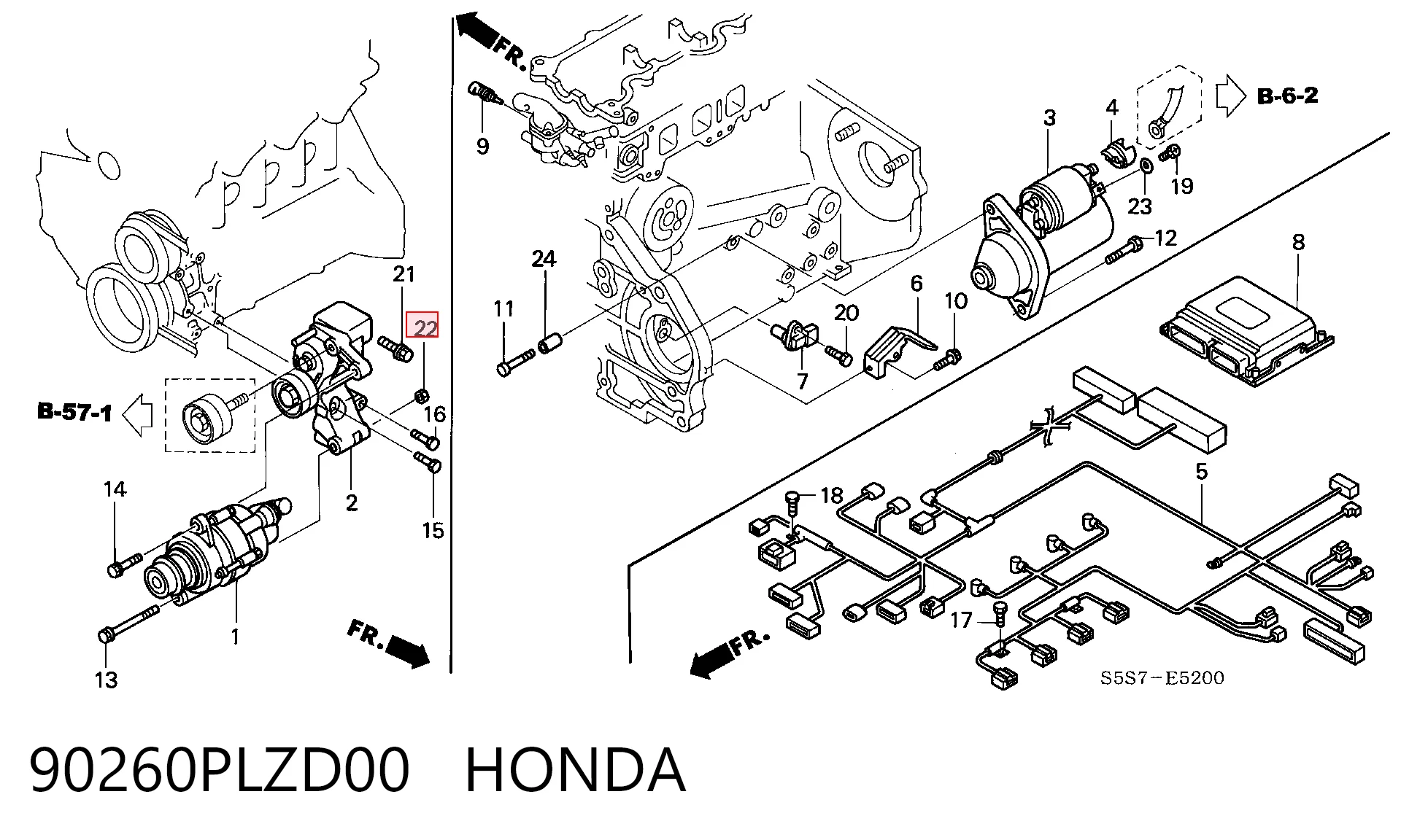 90260PLZD00 Honda
