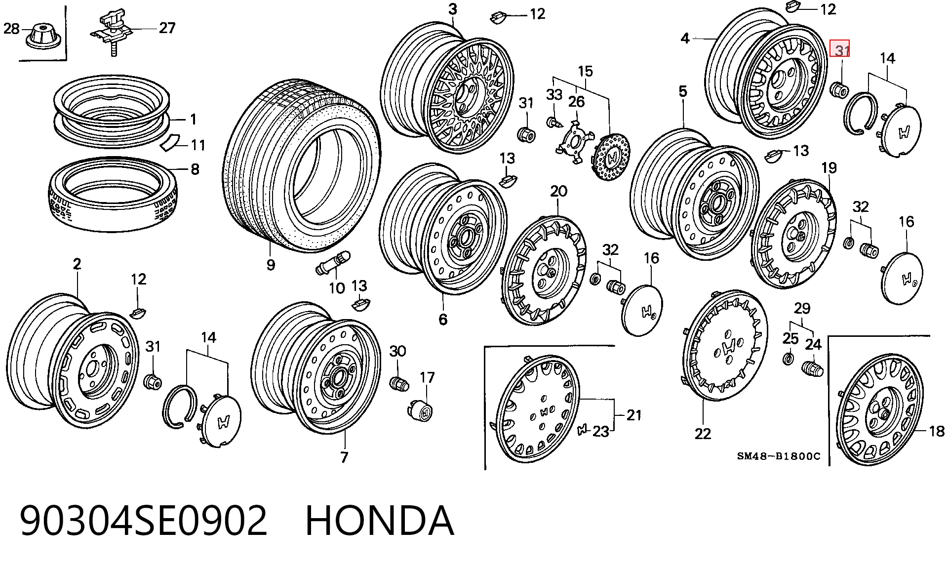 Compre Porca de roda Honda Jazz 