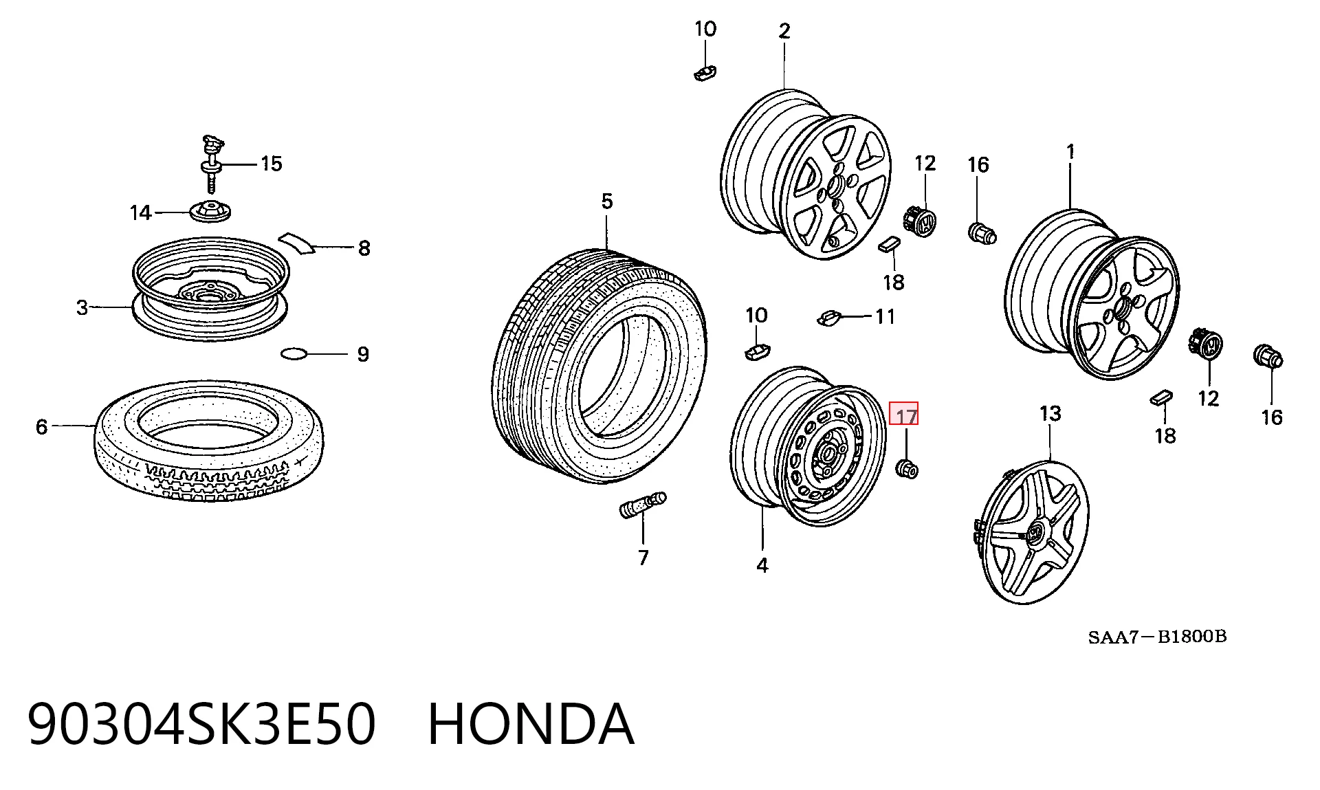 Porca de roda Honda Jazz preço, a partir de 1,36 USD
