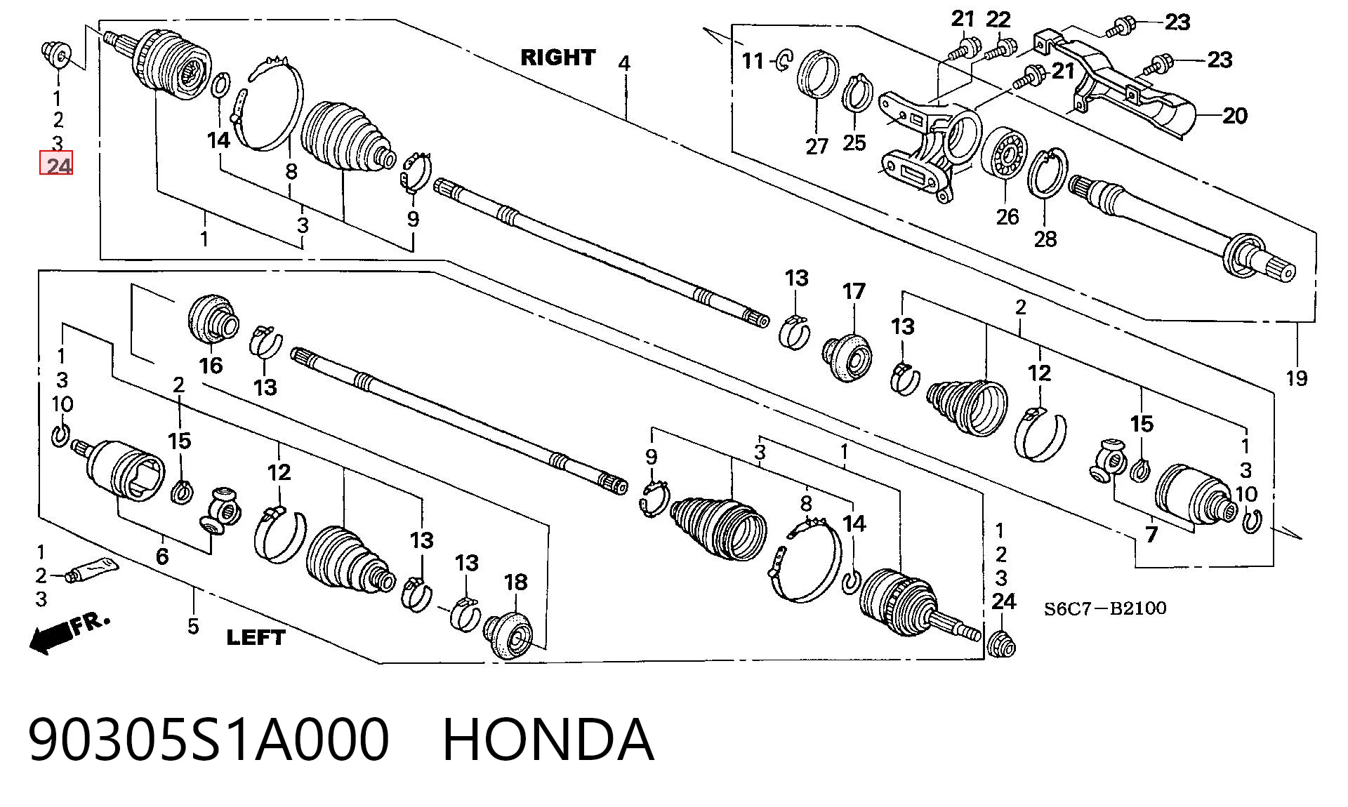 90305S1A000 Honda