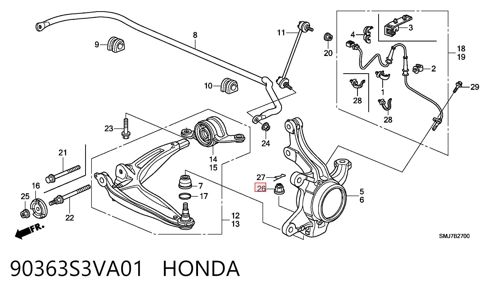 90363S3VA01 Honda