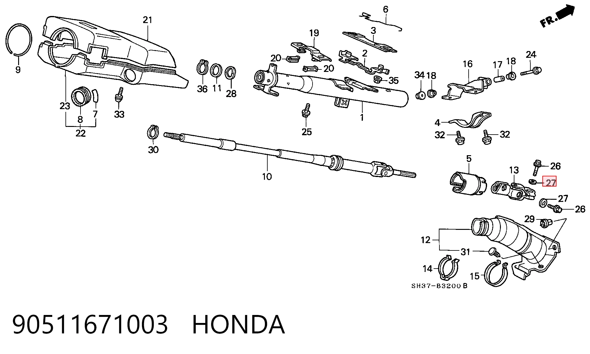 90511671003 Honda