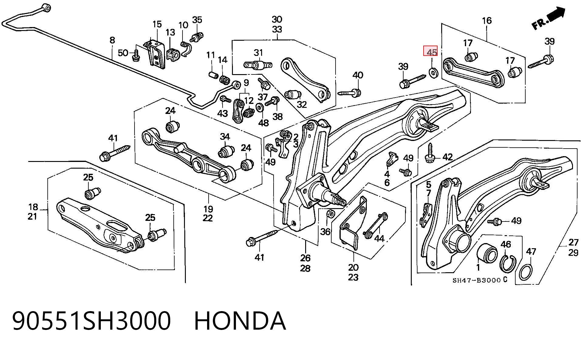 90551SH3000 Honda