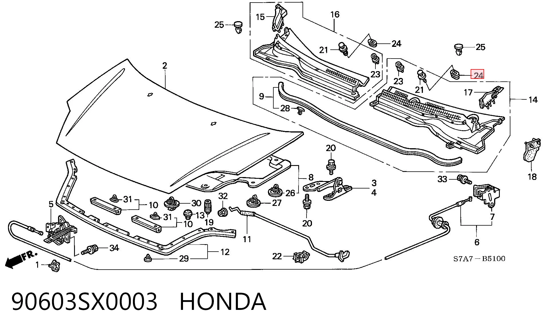 90603SX0003 Honda