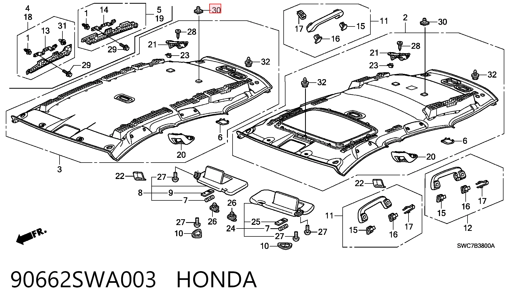 90662SWA003 Honda