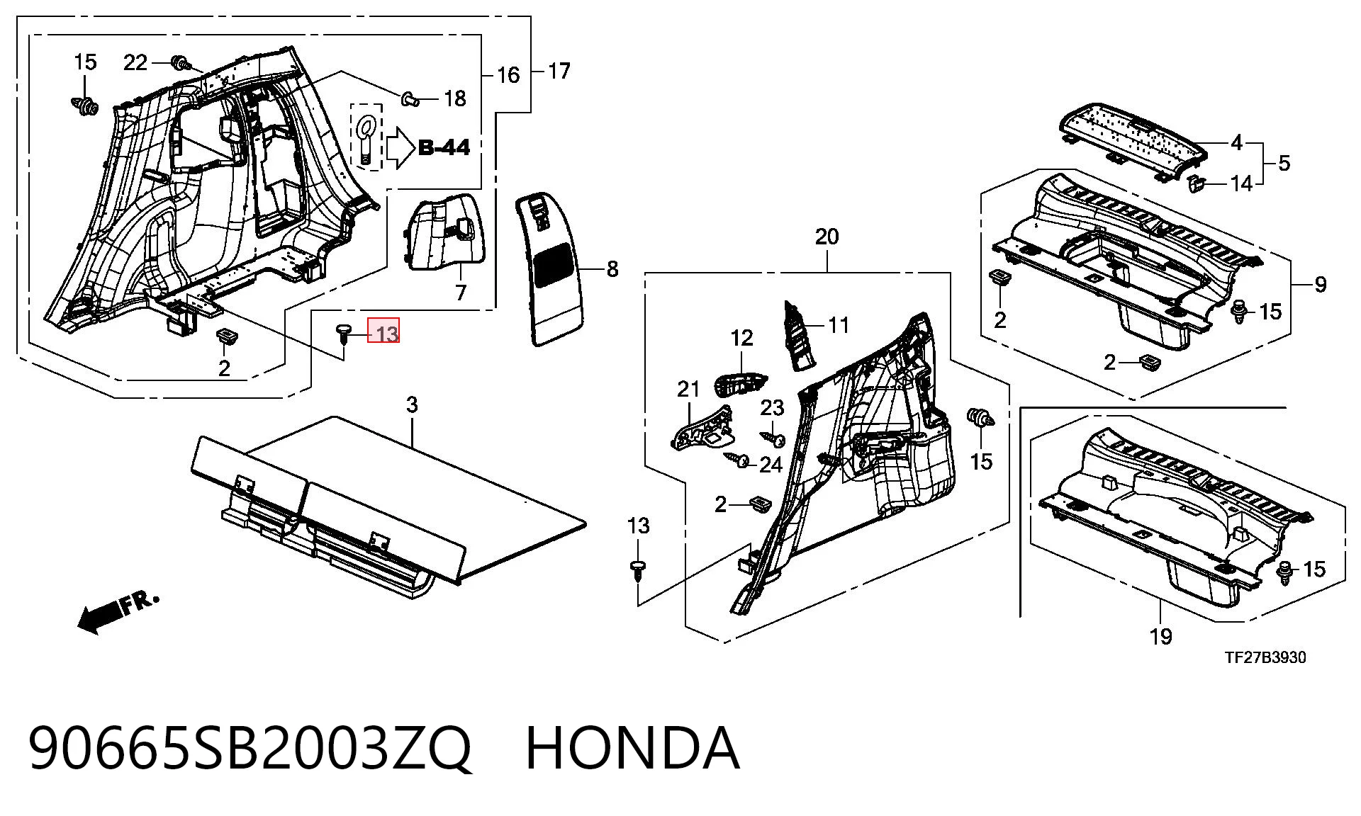 90665SB2003ZQ Honda